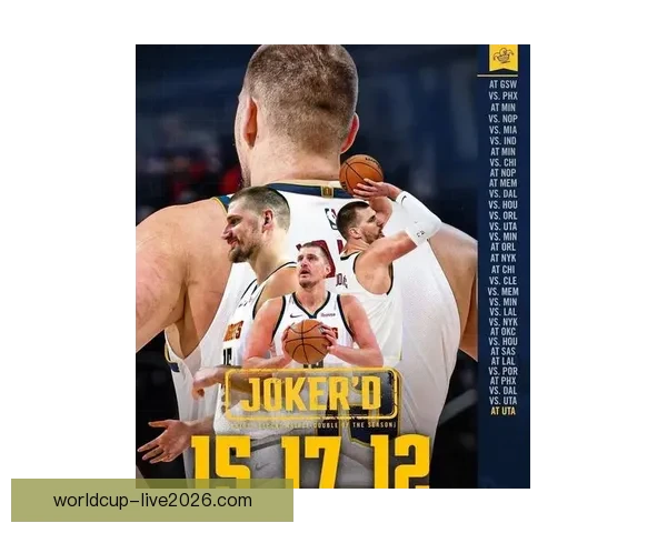 约基奇连续两季场均三双创历史 穆雷十记三分助掘金横扫爵士迎七连胜